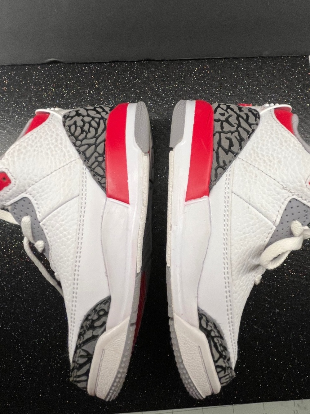 Nike Air Jordan 3 Retro TD Fire Red Toddler Shoes Sz 10C White Red Cement